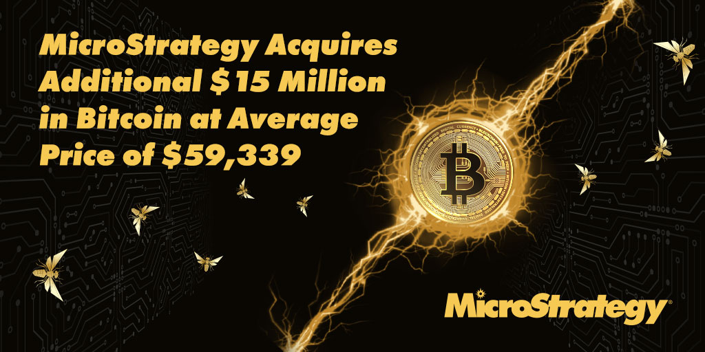 向十万比特币进军!MicroStrategy高位继续购入1500万美元比特币