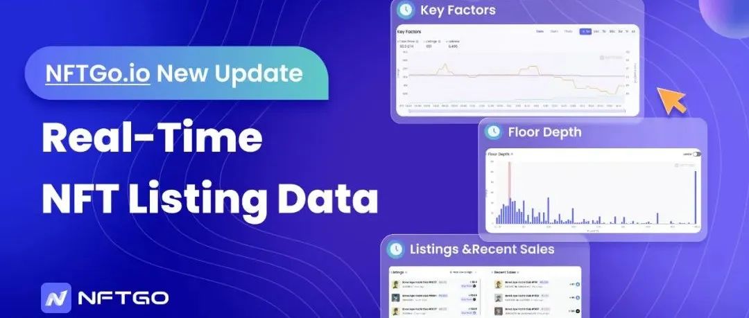 NFTGo.io 功能更新:新增实时NFT挂单数据
