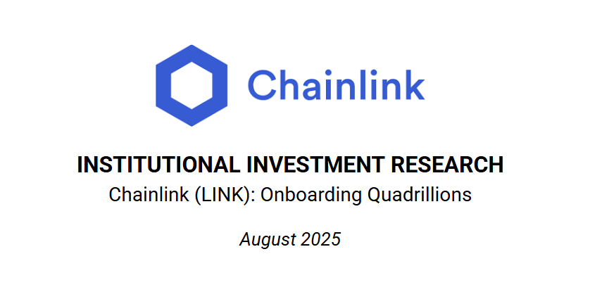 Chainlink 被严重低估:垄断 30 万亿代币化市场却仅 XRP 市值 1/15