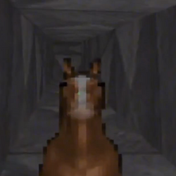 horse in an air vent