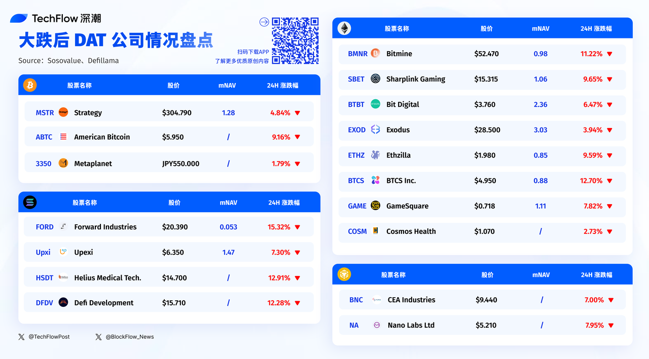 DAT公司股价为何在加密暴跌中领跌？